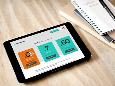 Pricing Page app flat options packages plans pricing responsive startup tablet transbunko translation web app