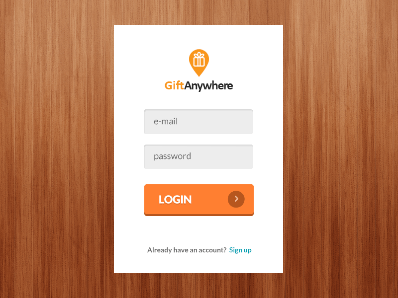 Login button flat focus gift anywhere gift cards login text field tooltip