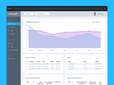 Dashboard for Emanate Wireless