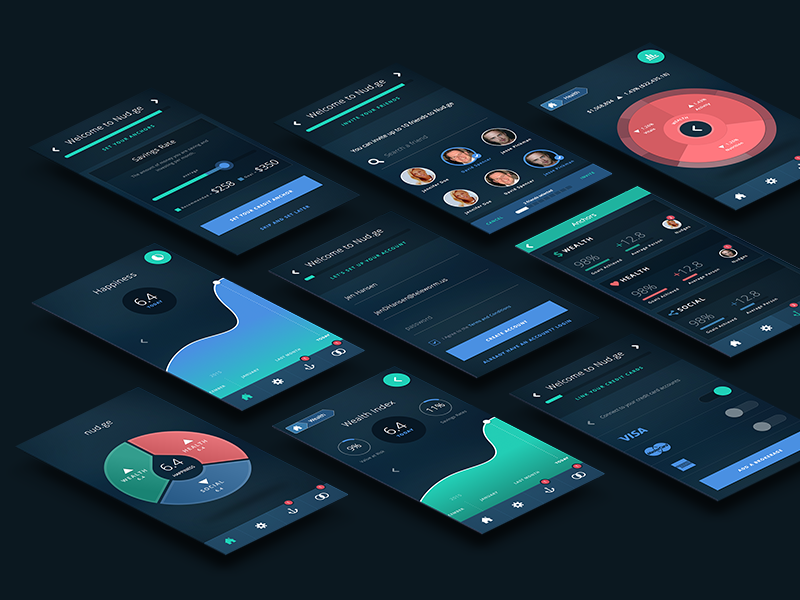 Nudge Mobile App by Purple Bunny on Dribbble