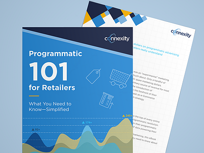 Programmatic 101 angles cart chart connexity e commerce ebook geometric line chart marketing retail seo triangles