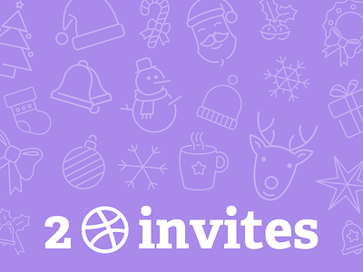 2 Dribbble Invites draft dribbble gift giveaway invite invites player the purple bunny xmas