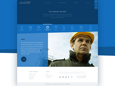 Who We Serve angles avasant icons industries industry manufacturing slideshow tabs