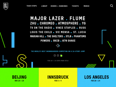 Air+Style Homepage air cities competition event festival lineup music shapes slideshow snowboard style