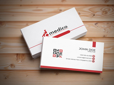 Clean Business Card Design branding business cards creative design medical medicine minimalist modern professional stationery