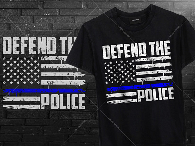 Defend The Police Vector Print T-shirt Design