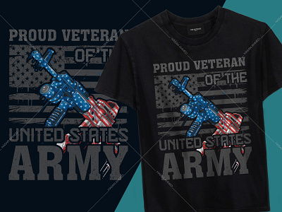 Proud Veteran Of The United States Army Veteran T shirt Design