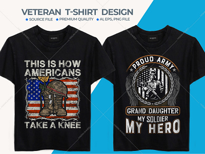 American Military Veteran T-shirt Design