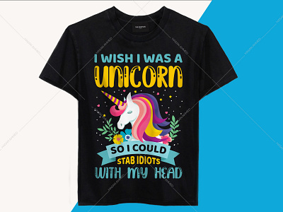 I Wish I Was A Unicorn T-shirt Design