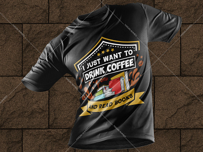 I Just Want To Drink Coffee And Read Books T-shirt Design