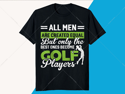 Golf Players Vector Printing T-shirt Design Ideas