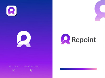 Repoint logo design - R  Modern Letter Logo Mark