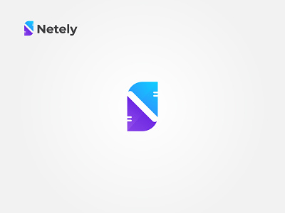 Netely logo design - N modern logo mark