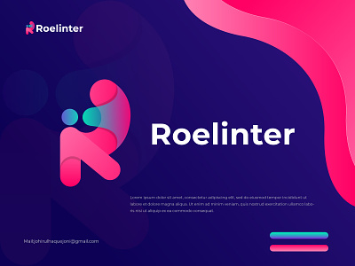 Roelinter logo design -  R Modern Letter Logo Mark