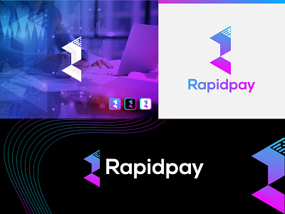 Rapidpay Logo Design | Modern Payment Logo | R logo mark