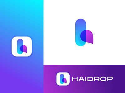 Haidrop Logo Design, H Modern Logo Mark.