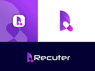 Recuter Logo Design, R Modern Logo Mark.