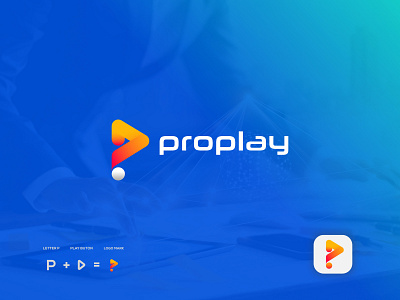 Proplay Logo Design, P Modern Logo Mark.