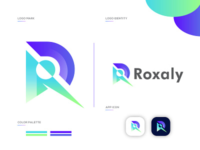 R Modern Logo Design.