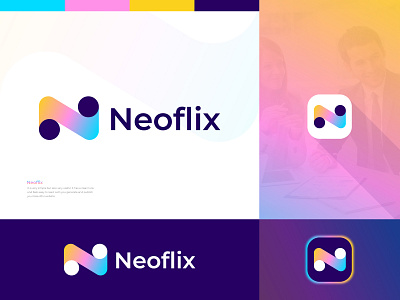 Neoflix logo design, N modern logo mark. abstract logo app logo brand identity branding branding agency branding and identity colorful logo gradient logo graphic design letter n logo logo and branding logo collection logo design logo folio 2021 logo presentation logo trends 2021 modern logo monogram logo n letter logo