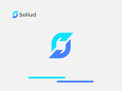 Soliud Logo Design, S Modern Logo Mark. 2020 2021 top 5 abstract app icon logo brand identity branding colorful creative graphic design letter logo logo logo designer minimalist logo modern professional popular dribbble shots s logo simple software logo tech typography word mark