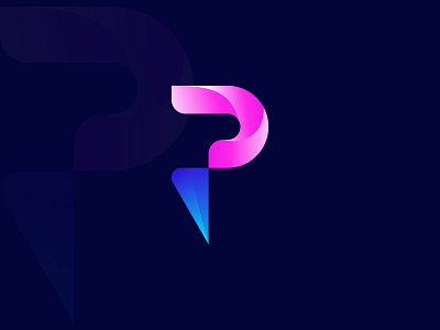 P Logo. 3d abstract app logo branding creative logo design graphic design illustration logo logo design logo designer modern logo ui