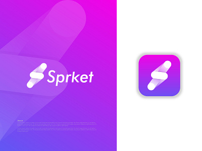 S + Spark icon Logo concept, S Logo mark