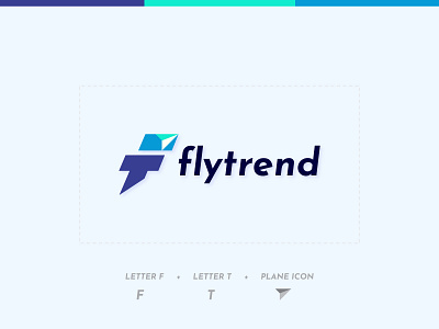 Flytrend for travel agency Logo, F + T logo design abstract app icon design app logo best logo designer brand identity branding corporate creative logo ecommerce f logo graphic design logo logo design logo designer modern logo online shop pay logo t logo travel agency treand