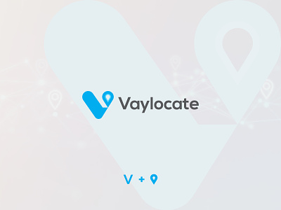 Letter V Location Icon Logo