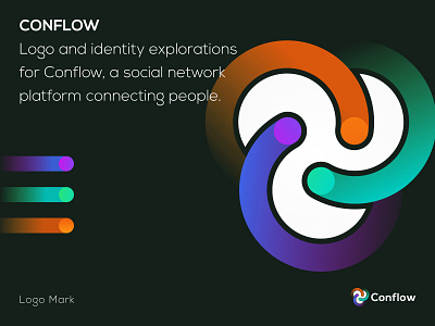 Social Network Connection Logo, Modern Logo Design