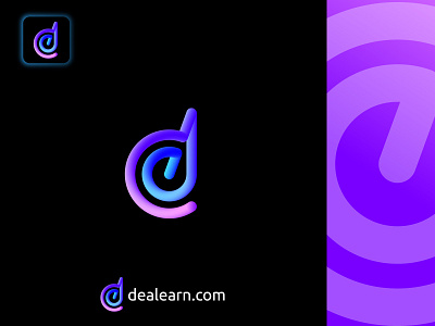 Letter d e Logo, Modern Logo Design