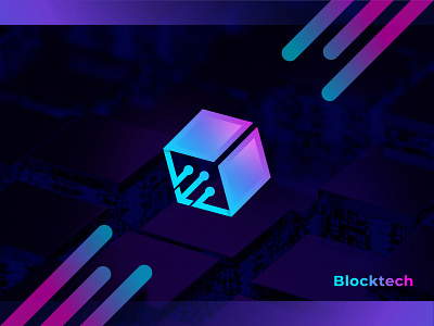 Blocktech Logo abstract app logo blockchain logo brand identity branding creative logo cryptoart cryptocurrency design ecommerce ethereum geometric graphic design isometric logo logo design logo designer modern logo tech technology