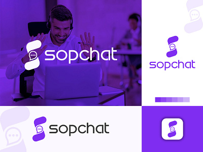 Sopchat, Chat Logo Design abstract app app logo branding branding identity chat app logo chat icon chat logo chatting creative logo graphic design logo logo design logo designer message app logo message logo modern logo monogram s logo talk logo