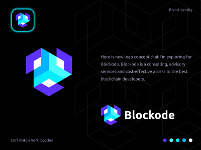 Blockchain Logo Design - Block / Crypto / Cube abstract app logo blockchain logo brand identity branding creative logo cryptoart cryptocurrency ecommerce ethereum geometric graphic design hexagon hexagon logo logo logo design logo designer modern logo tech technology