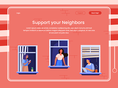 Support your neightbors adobexd dailyui dailyuidesign design illustration neighbor neighborhood neighbors ui uichallenge ux uxdesign vector web webdesign website