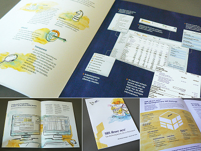 SBS Software Brochure: Rewe neo aquarell brochure illustration software