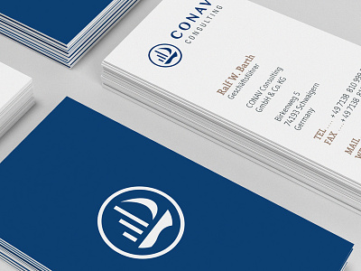 CONAV Consulting, Print Media cards corporate design graphics