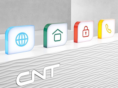 CNT, Icons as Product Visuals box icon no cgi object packshot plastic telecommunication voip