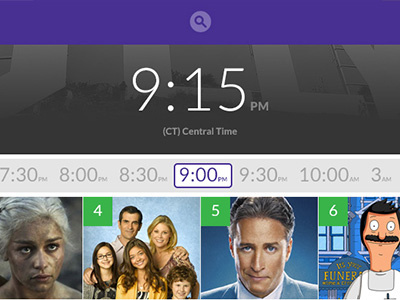 Responsive TV Guide design interface rcn responsive television tv tv app tv guide