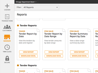 Reports cashierlive design interface pos realpixels typography web app wip