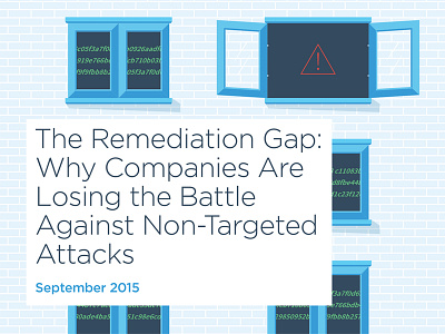 The Remediation Gap Report book cover cyber security ebook illustration kenna kenna security pdf remediation report