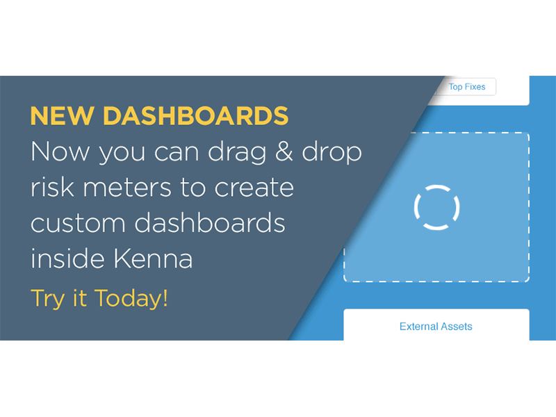 Kenna Dashboard Update animation dashboards drag drop gif kenna kenna security ui user interface