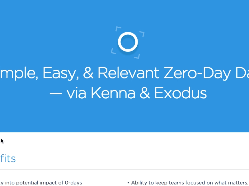 Zero-day Hero Interaction blue circles hero interaction kenna kenna security svg web design zero day zeroday