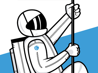 Kenneth the Kenna Astronaut astronaut delete flag illustration kenna kenna security space spaceman