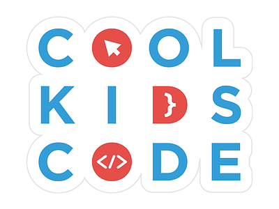 Cool Kids Code Sticker code coding cool kids code kenna cares non profit sticker sticker mule volunteer