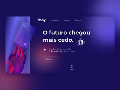 Finby - Hero Website 💳 blur blurred card concept crypto cryptocurrency design holographic holography interface site ui ui design uidesign ux uxdesign uxui webdesign website website design