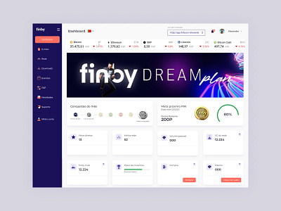 Dashboard Finby - P2P Blockchain