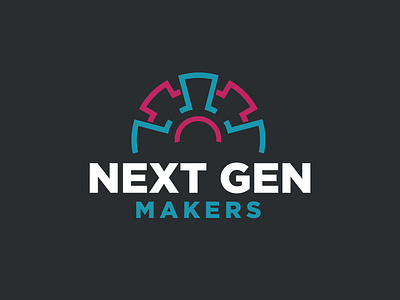 Next Gen Makers Logo industrial branding logo design