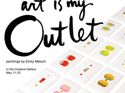 Art Is My Outlet lettering painting pattern poster design watercolor