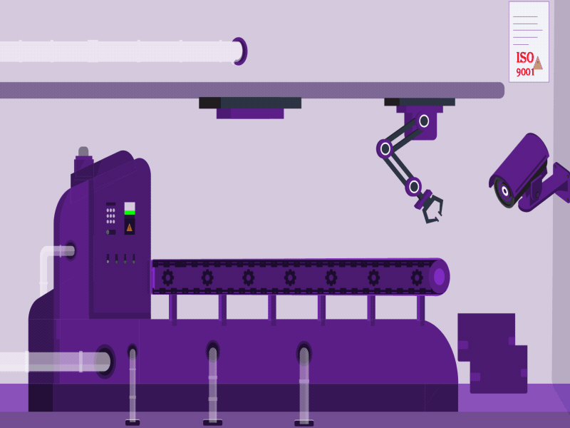 Bottle factory 2d animation motion